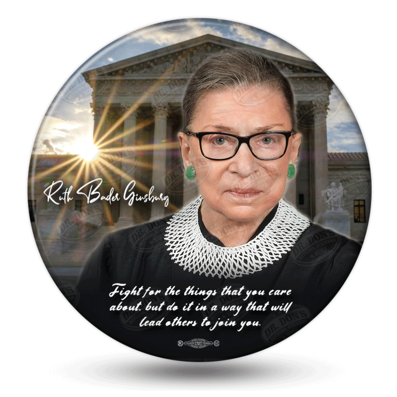 125/" x 1.25/" Justice RBG Ruth Bader Ginsburg Button Notorious BUTTON